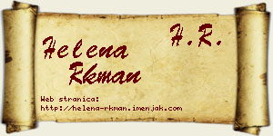 Helena Rkman vizit kartica